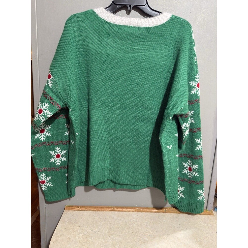 Ugly Christmas Sweater Pug Reindeer Colorful Long Sleeve Knit Adult Unisex XL - Picture 4 of 7